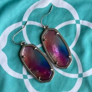 Kendra Scott Elle Earrings Watercolor Illusion Silver Jewelry